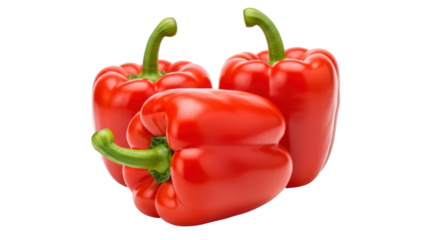 Isolated Red Bell Peppers