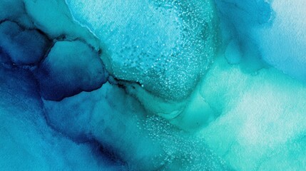 Fototapeta premium abstract teal blue watercolor art