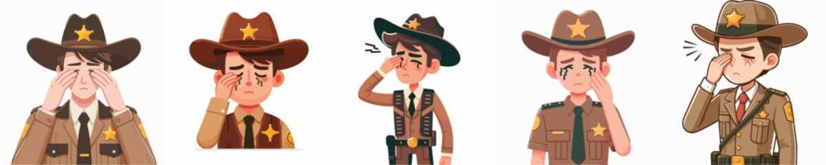eye sore sheriff character vector