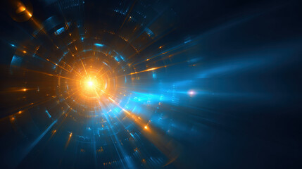 Obraz premium Bright Burst of Light in a Cosmic Background with Dynamic Colors