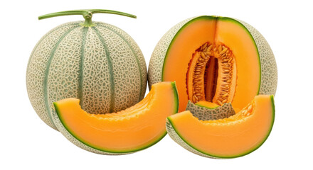 Isolated Cantaloupe Melon