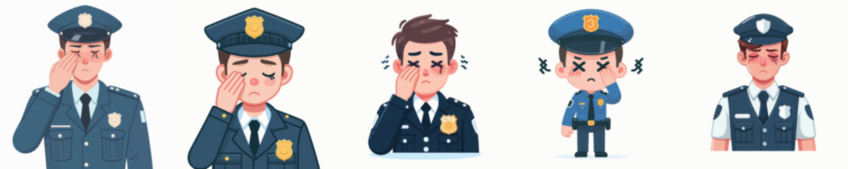 eye sore police character vector