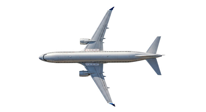 Isolated Airplane Aerial View
