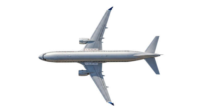 Isolated Airplane Aerial View - Powered by Adobe