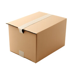 Professional Cardboard Box Isolated on White Background for Packaging Solutions