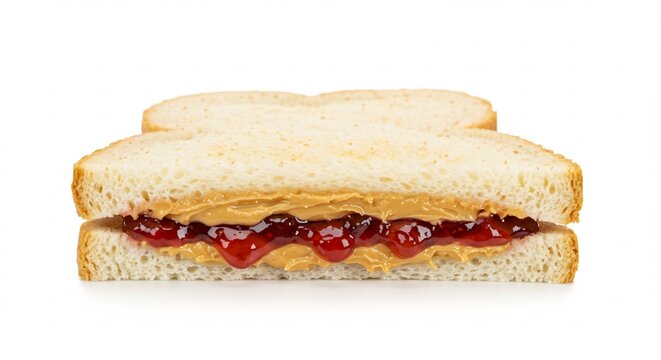 Sandwich gourmand beurre cacahuete confiture lumineux app�tissant. AI Generated