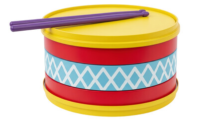 Isolated Toy Drum