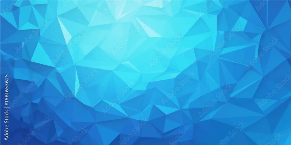 Poster abstract geometric triangle mosaic pattern with a light blue diamond shape and polygon style backgro