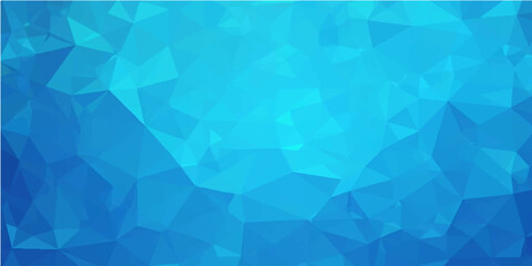 Abstract blue geometric background with triangle pattern and light vector texture