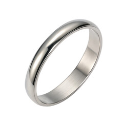 Elegant silver wedding band in a simple and timeless design for sophisticated style and grace