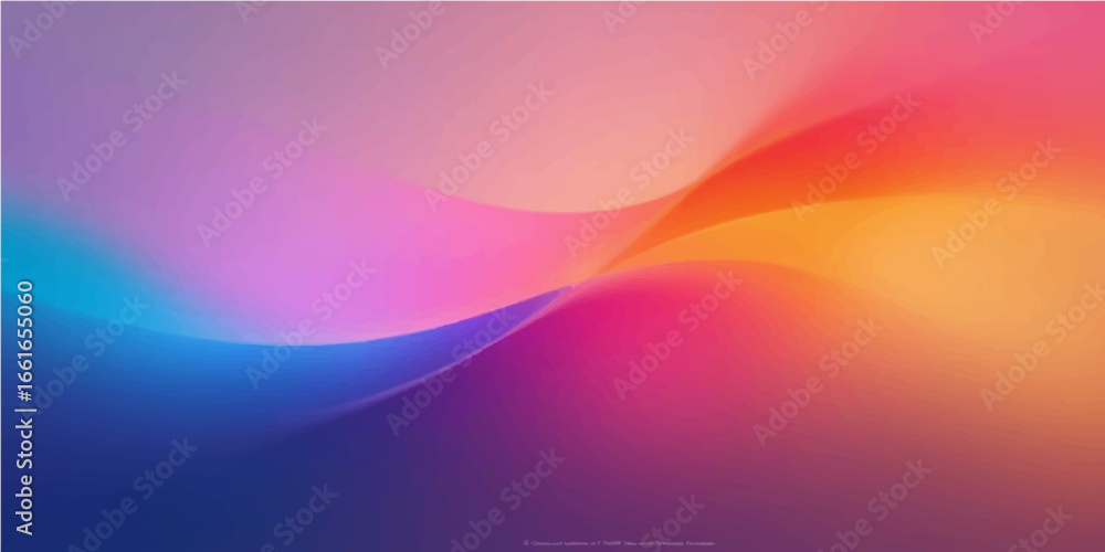 Poster a colorful bright pink and blue wave design with a smooth fractal texture and abstract motion backdr