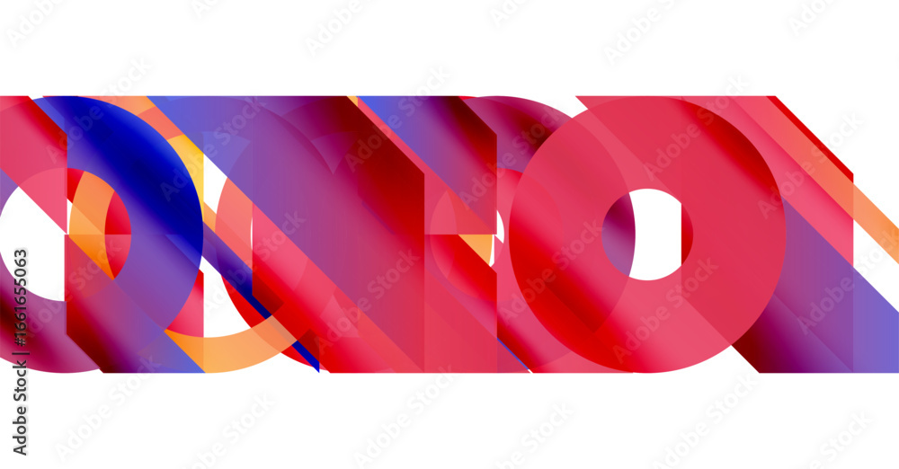 Poster abstract composition. overlapping circles, vibrant colors, dynamic shapes create modern visual exper