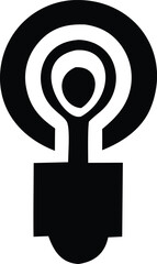 Symbolic light bulb icon representing innovation ideas and creative solutions for bright thinking and inspiration
