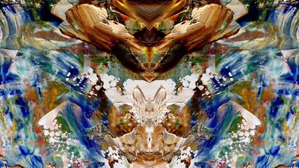 Abstract art background . Hand painting artwork on canvas .