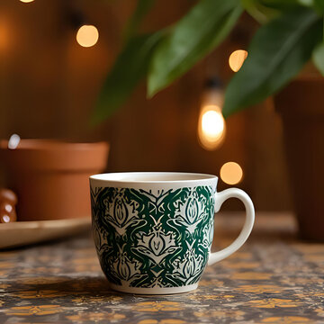 cup of tea on the table