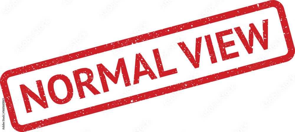 Aufkleber red normal view stamp icon with distressed texture for design projects or presentations