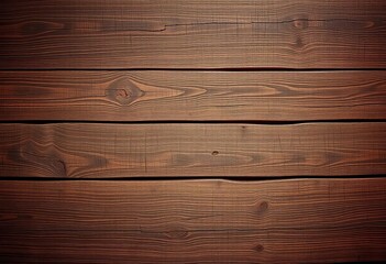 Naklejka premium Rustic, dark brown wood planks, aged texture, weathered surface, distressed grain, rustic, vintage