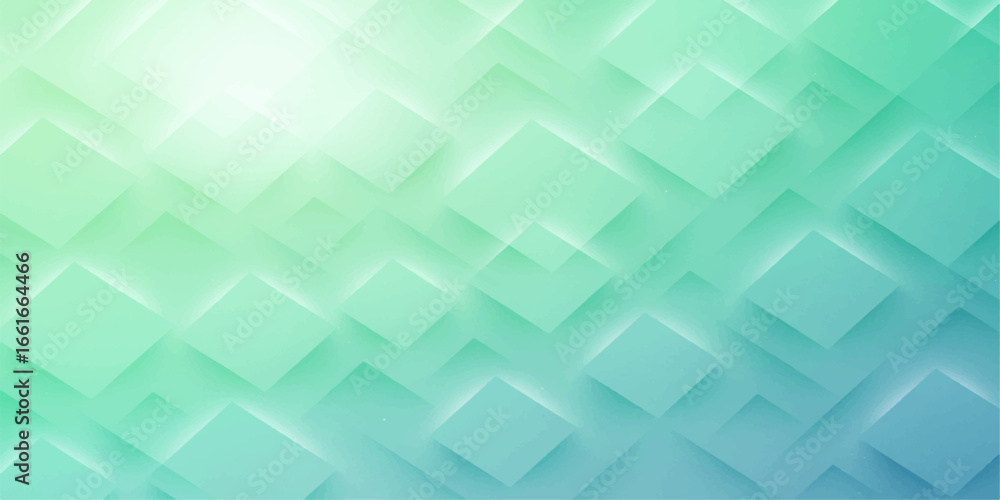 Poster abstract seamless blue and gray geometric pattern with 3d cubes for a modern backdrop design