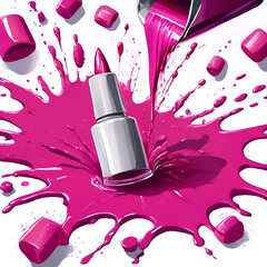 nail polish and lipstick