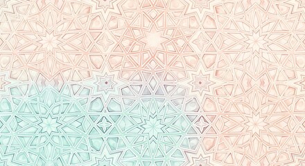 Pastel Geometric Star Pattern Abstract Background