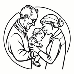 Fototapeta premium father and son