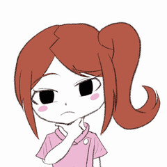 首をかしげるナース