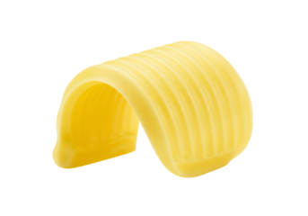 Pale yellow butter curl close up food photography smooth texture transparent background culinary ingredient gastronomy delicious rich creamy organic natural fresh high resolution studio shot