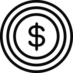 Dollar symbol target concept financial success goal achievement business aim symbolizing investment wealth growth