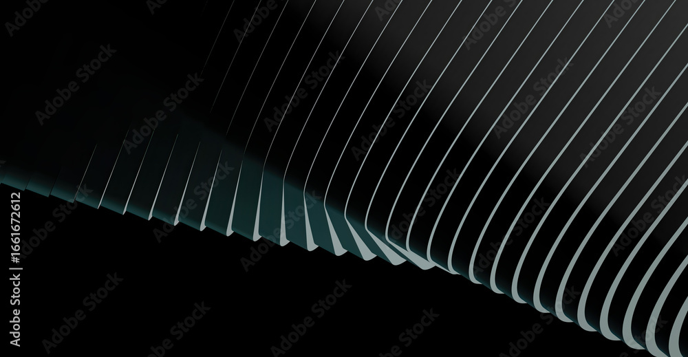 Poster abstract lines curving, creating a sense of depth and movement, evoking a sense of modernism