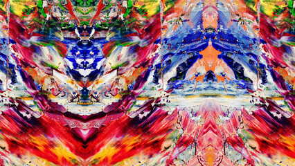 Abstract art background . Hand painting artwork on canvas .