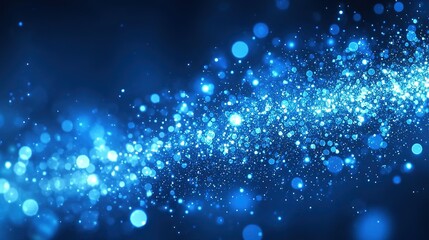 Blue Bokeh Particle Background: Celebration & Marketing Creative Material