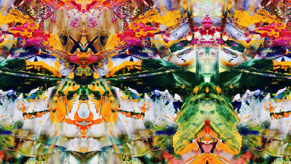 Fototapeta premium Abstract art background . Hand painting artwork on canvas .