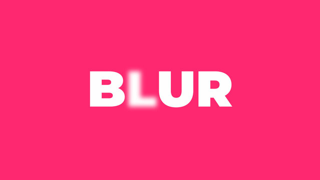 Defocus Text Animated In