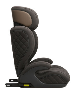 ISOFIX car seat with quilted cover and customizable head and neck support