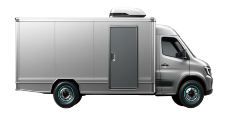 Thermal box truck with side access door and rooftop cooling unit