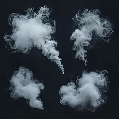 Vector smell icon. Set of smoke, steam, vapour illustration