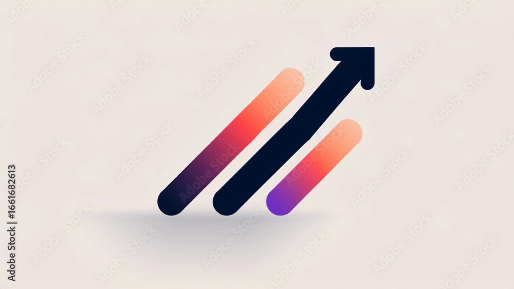 Aufkleber modern abstract arrow design representing growth and progress in digital business visuals
