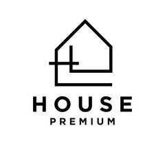 Minimalist House Logo Design for Real Estate and Property Services