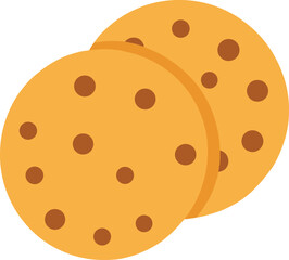 Homemade Chocolate Chip Cookies Illustration Flat