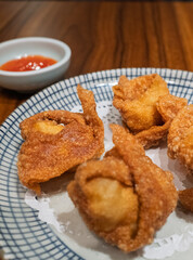 Traditional Chinese food fried wontons