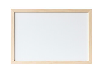 Simple wooden frame with transparent background clean minimalist design