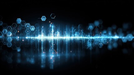 Abstract digital wave graphic