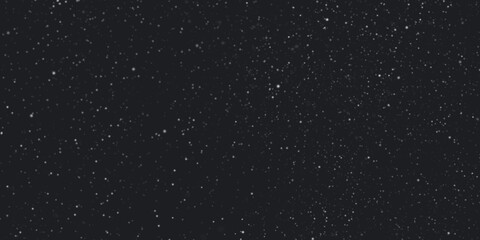 Dark Winter Snowfall Background with Falling White Snow and Night Sky Atmosphere