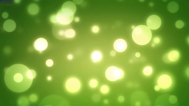 Gr&uuml;ner Hintergrund mit goldenem Bokeh &ndash; weiche Lichtpunkte & festliche Atmosph&auml;re