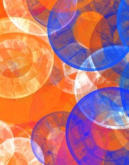 Abstract circles in vibrant colors