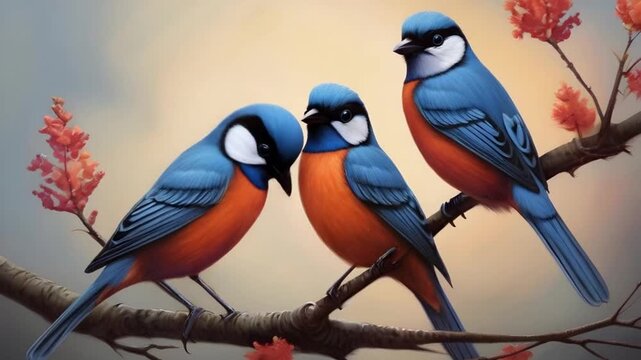 birds on the tree