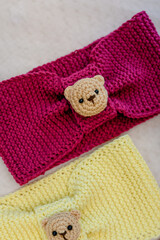 collection of crochet plush toys. handmade soft toys