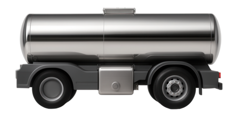 Milk tanker with polished finish and central drainage system