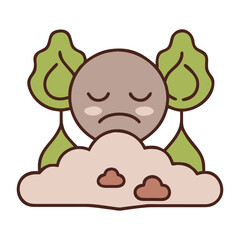 A minimalist sad logo featuring a downturned face, muted colors, and simple lines, conveying melancholy, introspection, or a somber mood with subtle elegance.
