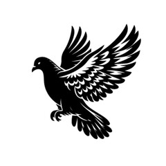 Flying Pigeon Bird Vector Illustration